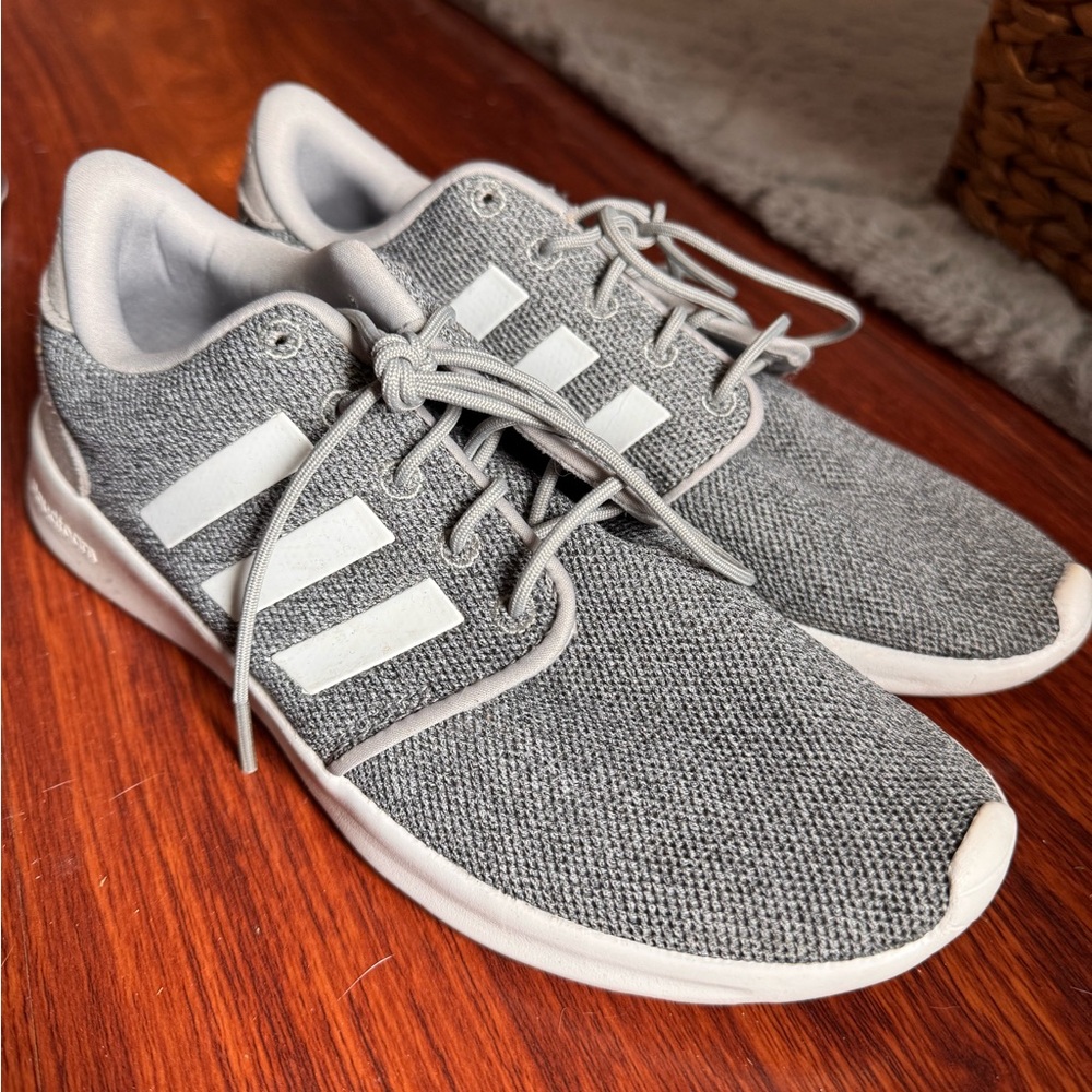 Adidas Women's Gray and White Sneakers